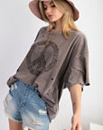 Distressed Flower Peace Tee