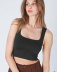 Clean Lines Square Neck Cropped Tank