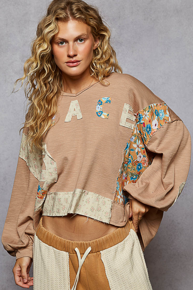 Peace Love Hooded Top