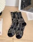 Rufia Vintage Embossed Floral Socks