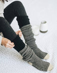 Soft Open Work Knit Lounge Socks