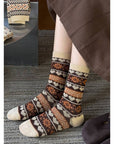 Rufia - Retro Warm Mid-Calf Socks for Women