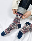 Knit Nordic Snow Cabin Crew Socks