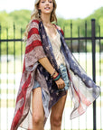 Vintage Inspired USA Print Kimono