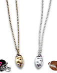 Football necklace with Austrian crystals