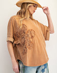 Lace Flower Knit Top