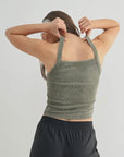 Mineral Wash Square Neck Tank