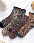 Rufia - 3D Floral Pattern Autumn Socks