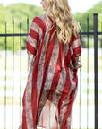 Vintage Inspired USA Print Kimono