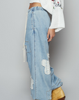 Patched Vintage Denim Joggers