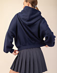 Offset Quarter Zip Hoodie
