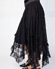 Allover Lace Sharkbite Skirt