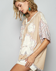 Boho Flower Patch Hoodie Shirt