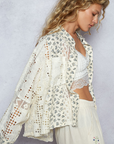 Vintage Floral Crochet Blouse