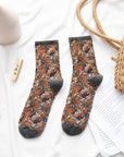 Rufia - 3D Floral Pattern Autumn Socks