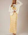 ROUND ROLL UP NECK LEMON GRAPHIC SWEATER