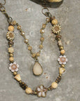 CZECH Me Out Elite Beige & Natural Layered Necklace