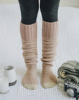 Soft Open Work Knit Lounge Socks