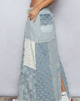Addison Denim Patchwork Skirt