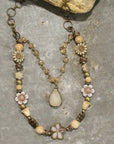 CZECH Me Out Elite Beige & Natural Layered Necklace