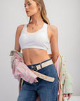 Ribbed Crochet Racerback Bralette