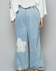 Patched Vintage Denim Joggers