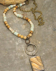 Bohemian Stone & Link Drop Necklace