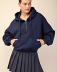Offset Quarter Zip Hoodie