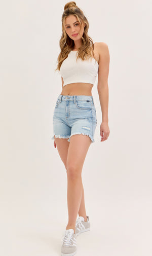 Leslie Boyfriend Shorts Light Denim