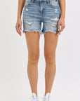 Leslie Boyfriend Shorts Med Wash