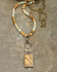 Bohemian Stone & Link Drop Necklace