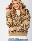 Flower Power Zip Up Hoodie