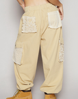 Crochet Twill Jogger Pants