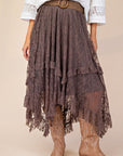 Allover Lace Sharkbite Skirt