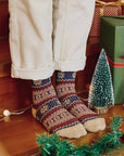 Knit Nordic Snow Cabin Crew Socks
