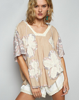 Boho Flower Patch Hoodie Shirt