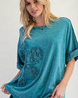 Lace Flower Knit Top