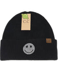 Rhinestone Smiley Face Beanie