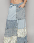 Blissful Patched Wide-Leg Pants