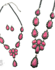 Western stone concho necklace set
