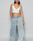 Addison Denim Patched Pants