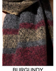 Giant Burgundy Plaid Scarf