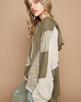 Peace Floral Knitted Hoodie