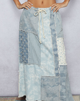 Addison Denim Patchwork Skirt