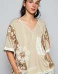 Edgy Crochet Lace Hoodie Top