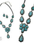 Western stone concho necklace set