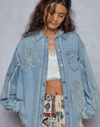 Love and Peace Denim Jacket