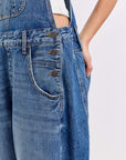 The Devin Barrel Overalls - Dark Wash