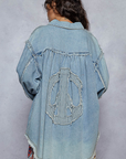 Love and Peace Denim Jacket