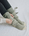 Soft Open Work Knit Lounge Socks